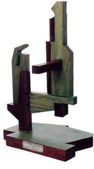 Escultura en madera de roble