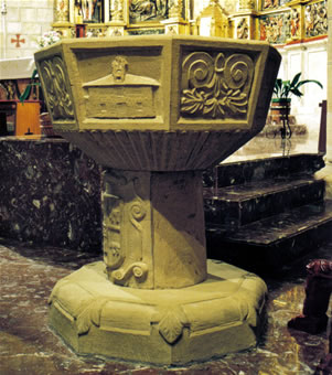 Pila Bautismal en la Iglesia de Alsasua